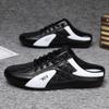 Men's Shoes New One-pedal Bag Head Slippers Doudou Shoes Korean Version Trend Lazy Half Slippers Board Shoes Mesh Casual Shoes