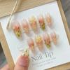 Cute Short Handmade Press On Nails Korean Reusable Full Cover Acrylic Nail Tips For Girls Fashion Design