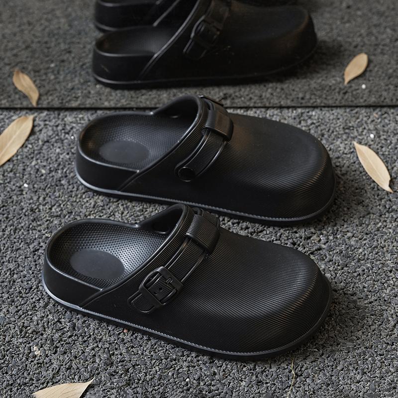 Men Fashion Closed Toe Mule Sandals Lightweight Casual Outdoor Slippers Breathable Summer Walking Shoes 36 To 45