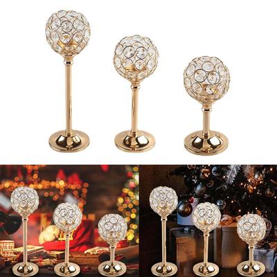 Gold Crystal Votive Candle Holder Dwarf Tealight Candle Holders Small Vintage Candlestick for Table Centerpiece Home D