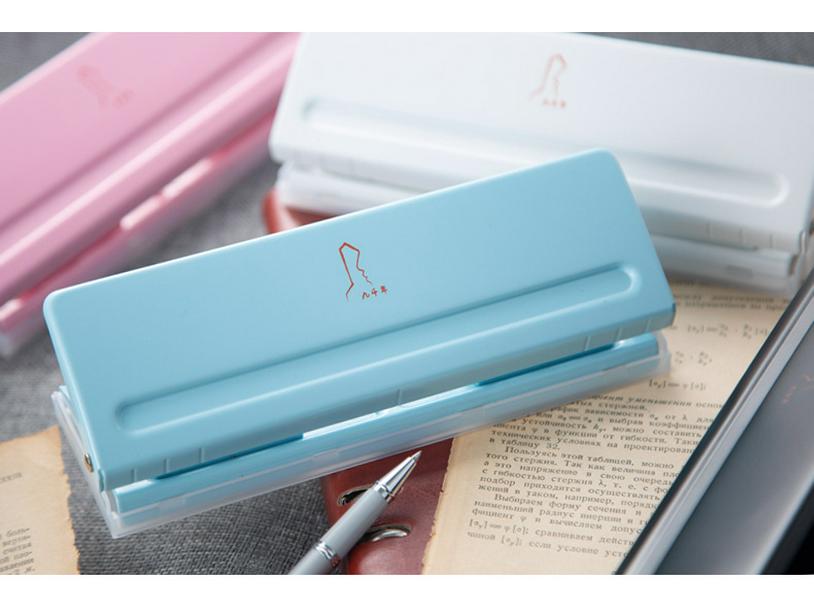 Adjustable 6-Hole Portable Loose-Leaf Notebook Paper Puncher