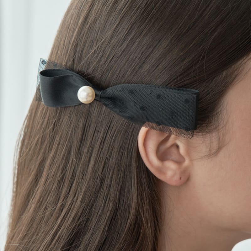 ELLEHAIR Pearl Point Ribbon Hairpin ELHP003