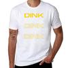 Yellow Pickleball DINK Text Design Dark T-Shirt Halloween Casual T-Shirt