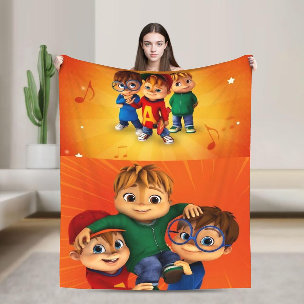 Alvin and the Chipmunks Blanket Multi-size Cozy and Lightweight  Throw Blankets for Couch Sofa and Bed