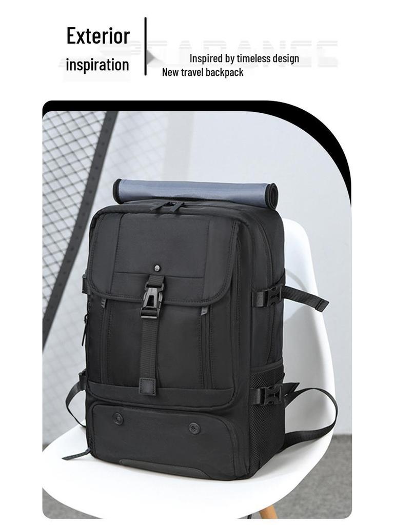 Men's Water-Resistant Business Travel Laptop Backpack, Large Capacity, Multi-Functional, Perfect for Short Trips
