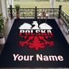 Custom Text Printed Rug Poland Non Slip Floor Carpet For Home Room Decor