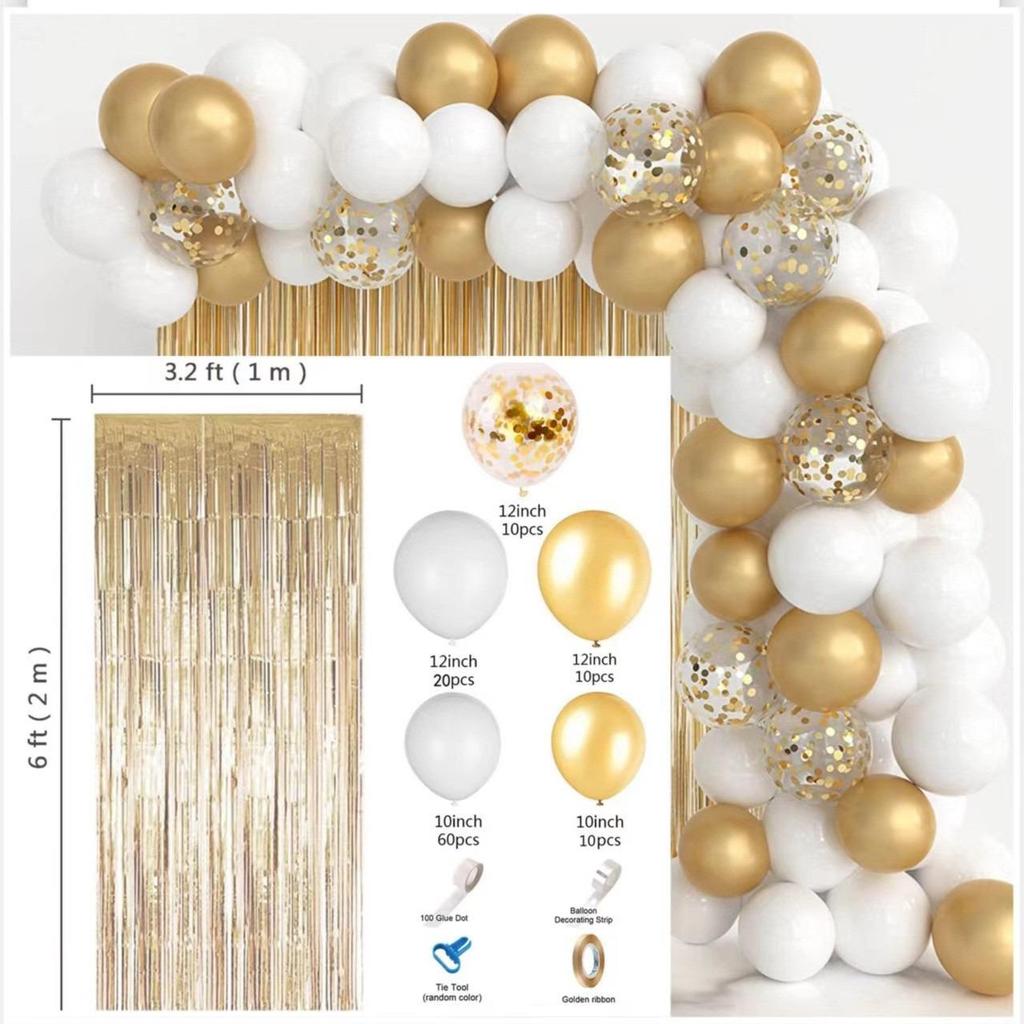Elegant Birthday and Wedding Balloon Set - High-End Latex and Arch Decorations for Special Occasions