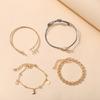 4 Pcs/set Women's Bracelet Rhinestone Simple Style Alloy Bracelet