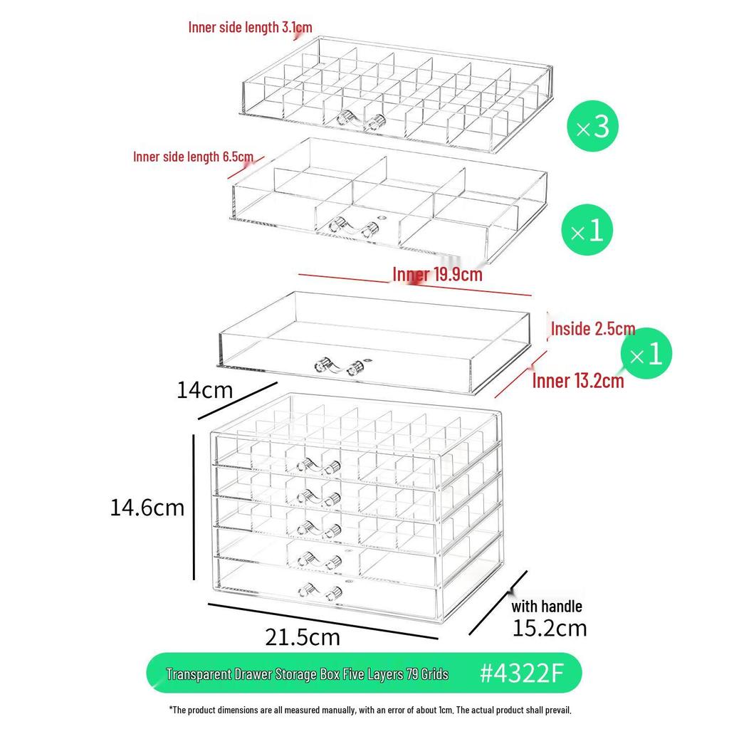 Clear Acrylic Jewelry Storage Box: Elegant Display for Earrings, Necklaces, and Accessories