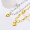 Fashion Design Hollow Hanging Gold Love Necklace Female Popular Personality Temperament Titanium Steel Clavicle Chain Versatile