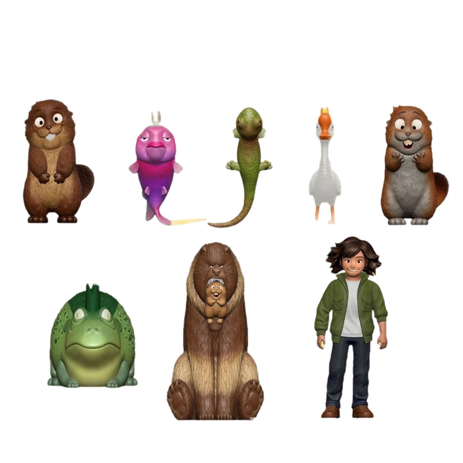 

8pcs Collectible Figurine Set 3-5 Inch Animal and Character Models for Display and Collection with Detailed Sculpting and Durable Material One Size