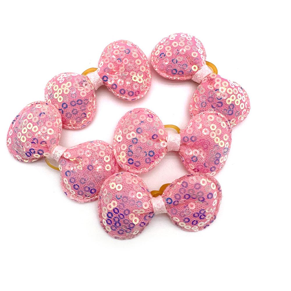 50/100pcs Small Dog Hair Bows Pet Dog Hair Accessories Bows Cat Bows with Rubber Bands for Small Dogs Yorkshire Hair Decorate