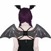 Halloween Wing Bats Wing with Headwear Set Vampires Costume Wing Bats Ears Headband Black Wing for Fancy Dress Parties