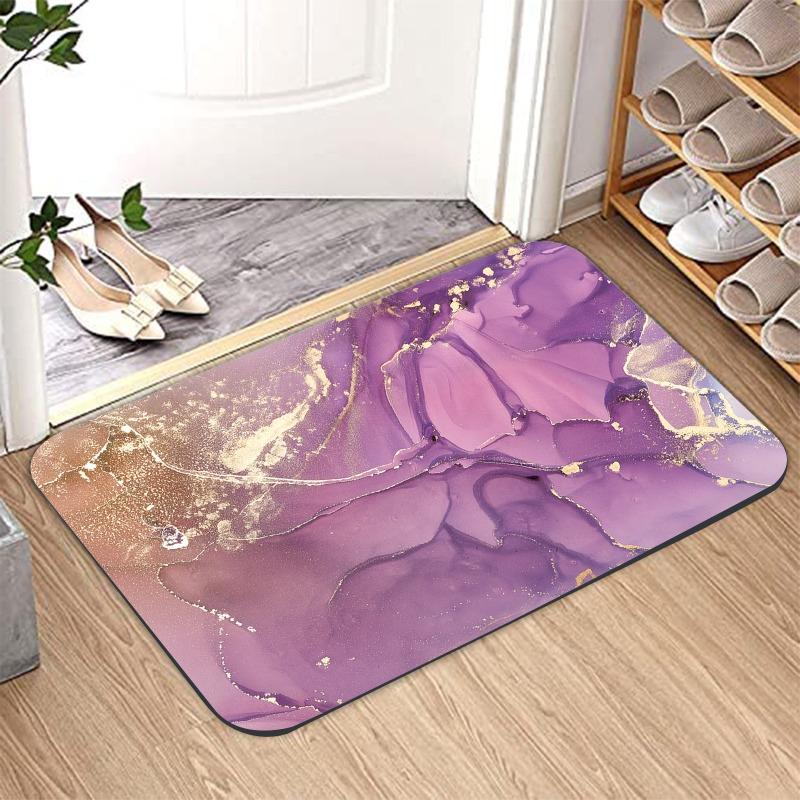 New Flannel Floor Mats Kitchen Absorbent Mat Bathroom Door Rugs Non Slip Foot Rug Living Room Quick Drying and Washable Carpets