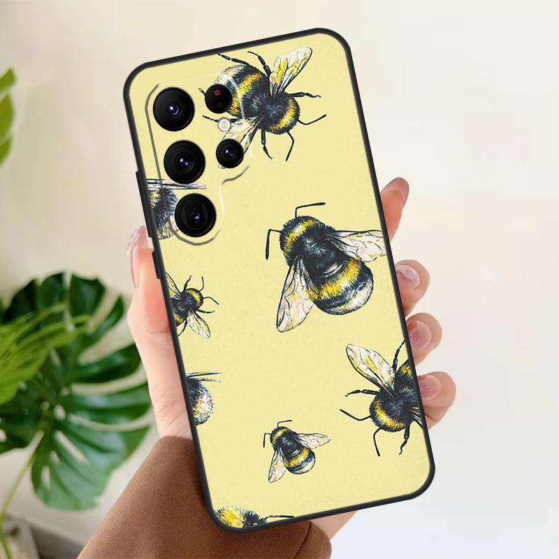 Bee Honey Soft Case For Samsung Galaxy S21 S22 S23 S24 S25 Ultra S9 S10 Plus S20 FE S24 FE Phone Cover