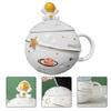 1Set Space Astronaut Mug Cartoon Ceramic Cup Practical Long Lasting Unique Gift Friends Home Decor Cartoon Ceramic Mug