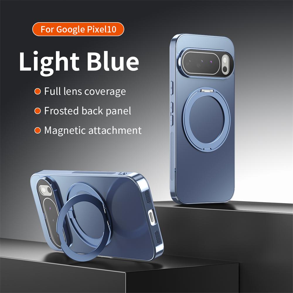 

Plating Invisible Magnetic Alloy Stand Holder Matte Case for Google Pixel 10 Pro XL 9 9A 8 8A for Magsafe Full Protect Cover Google Pixel 8a