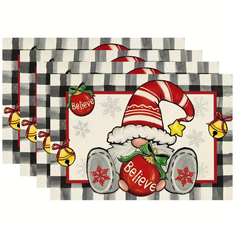 Christmas Series Western Food Table Mats: Multiple Options for Kitchen & Dining Room