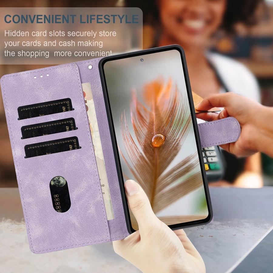 Hudfølelse Brakett Telefondeksel for Samsung S25 S24 S23 S22 A56 A36 A26 A16 A55 A54 A53 A35 A34 A33 Håndleddsstropp Lommebokdeksel for iPhone 16 15 14 13 12 11