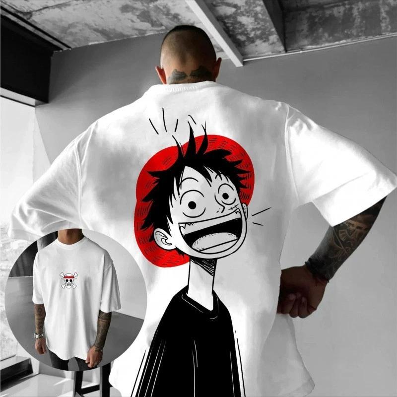 One Piece Luffy Anime Manga T-Shirt Tee Undershirt Cotton White S