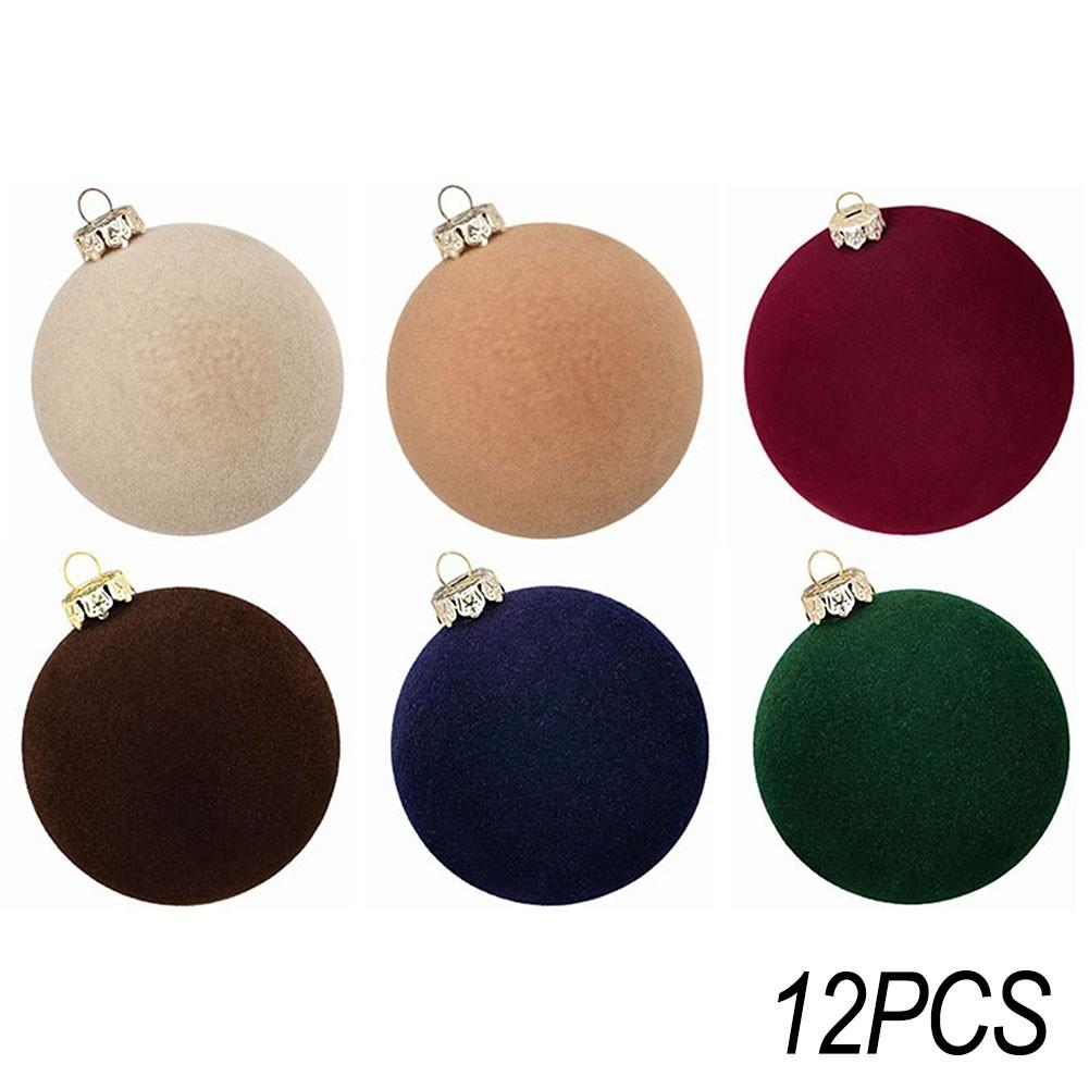 Velvet For Christmas Ornaments 12PC for Tree Mantle and Window Decoration
