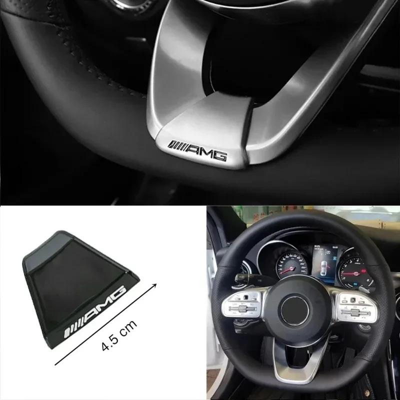 Für AMG Benz AMG Emblem Auto Lenkrad Aufkleber Zubehör Für Mercedes Benz AMG W206 W204 W205 W212 W213 W221 W222 W223 W2