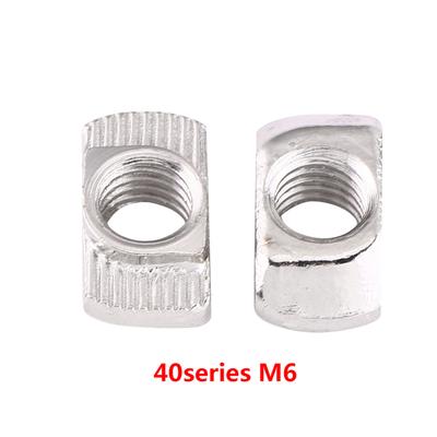 T Slot Hammer Head Nut Nickel Plated Carbon Steel Fastener For Aluminum Profile (EU40 M6*19.5*8)