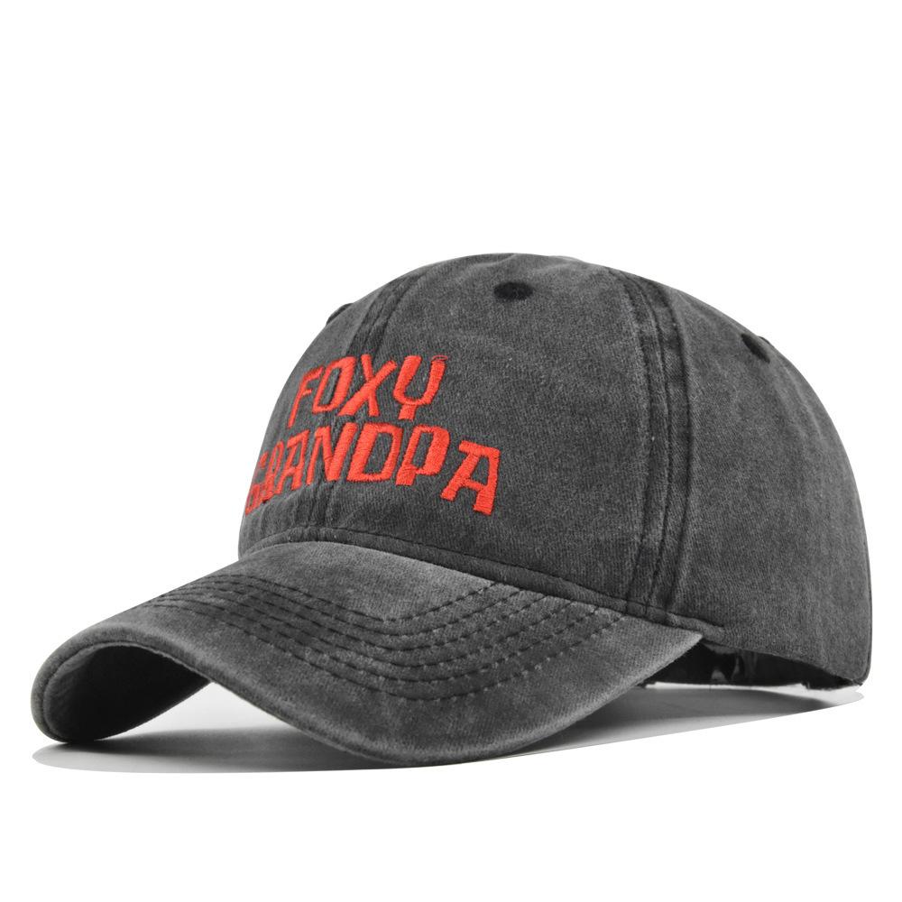 Letter embroidered baseball cap embroidered duck tongue ancient hat washed distressed sun hat adjustable Adjustable