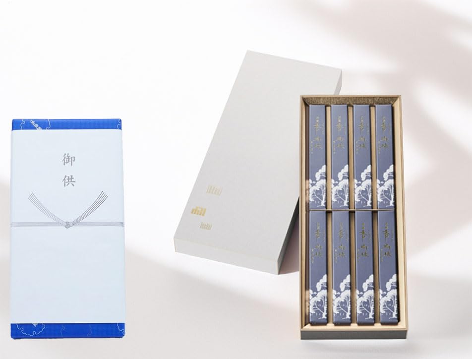 Tanrei Kojurin Incense Set, 6 Boxes of Short, Low-Smoke Incense, Gift Wrapping and Gift Wrapping Included. Perfect for Obon, Mourning, and New Obon, a