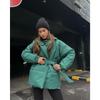 Winter New Thickened Lapel Waist-Tight Cotton Coat Women Slim Fit Solid Color Warm Padded Jacket Outerwear