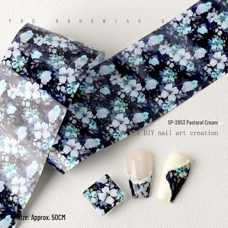 

Pastoral Starry Sky Nail Art Transfer Stickers - Rose & Star Design