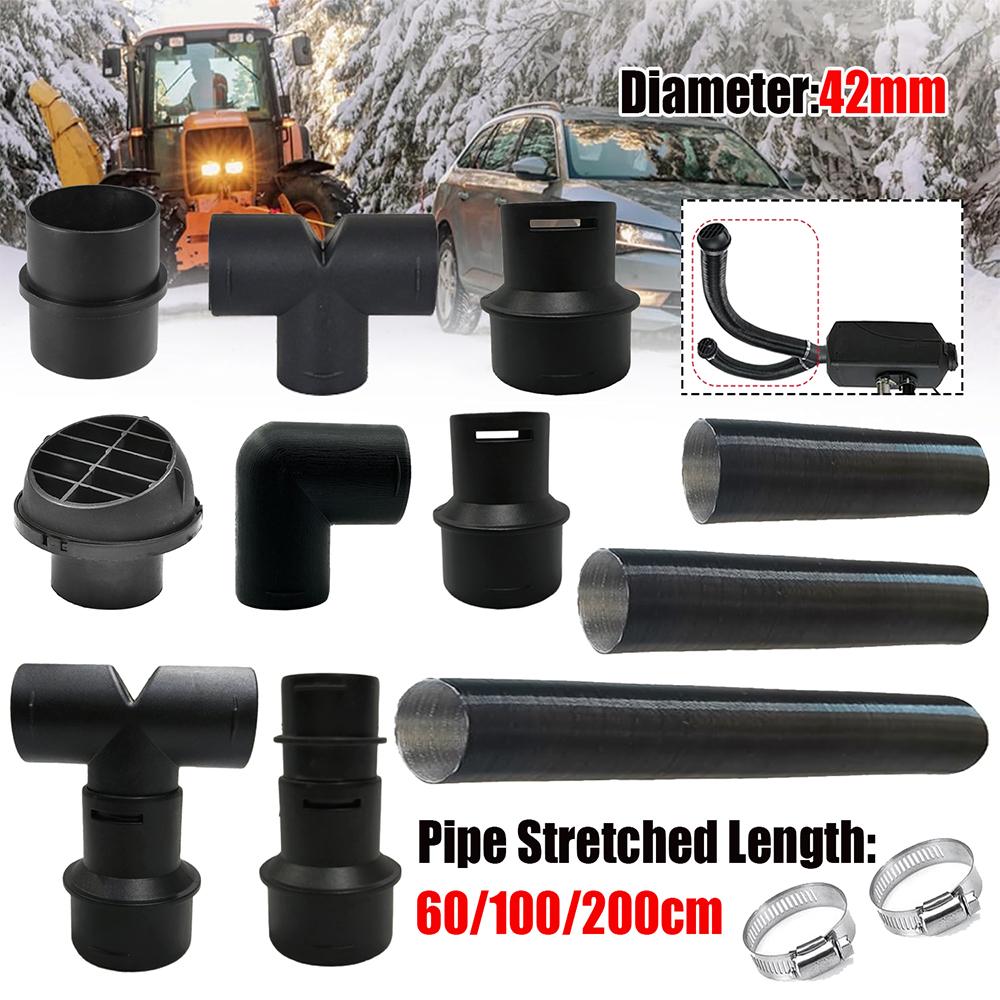 Air Diesel Heater 42mm Diameter 0.6/1/2M Length Duct Pipe Tube Hose Outlet Exhaust Joiner Connector For Webasto Eberspaecher