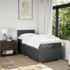 Maison Exclusive - Sommier à lattes de lit et matelas Gris foncé 90x190 cm Tissu