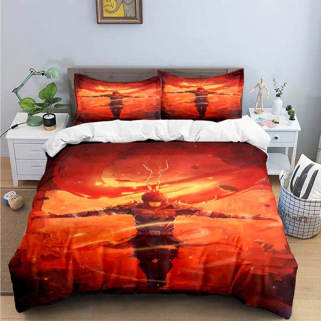 Exquisite Role The Monkey King Printed Bedding Sets Exquisite Set Duvet Cover Bed Comforter Set Bedding Set Luxury Birthday Gift