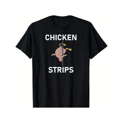 Rozmiary europejskie Zabawny T-shirt męski z nadrukiem kurczaka i literami, Na wszystkie pory roku, Codzienny męski T-shirt z krótkim rękawem do noszenia na zewnątrz, Dekolt okrągły Męski Blazer