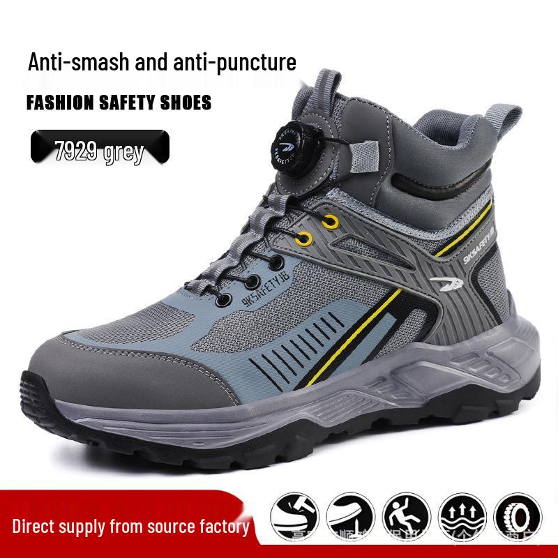 Zapatos de Seguridad para Hombre Transpirables Anti-Aplastamiento y Anti-Perforación - Calzado Resistente al Desgaste, Antideslizante, Cómodo y Protector.