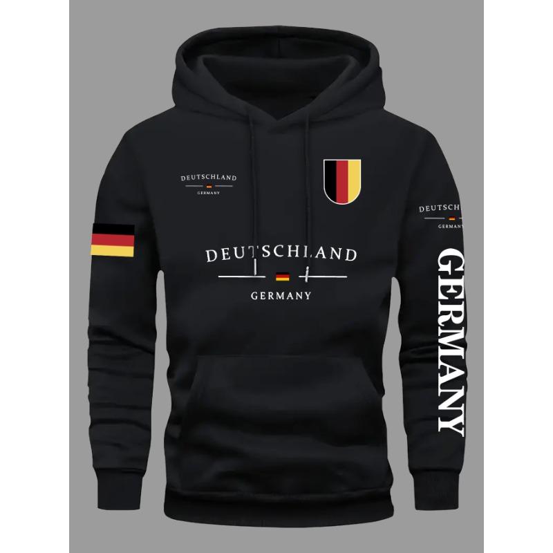 DEUTSCHLAND Flagge Herren Damen Hoodie Outdoor Straßen Sport Trikot Rennteam Training Fans Frühling Herbst Winter Sweatshirt