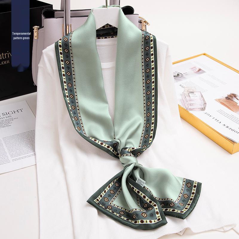 Korean Style Versatile Long Silk Ribbon Scarf