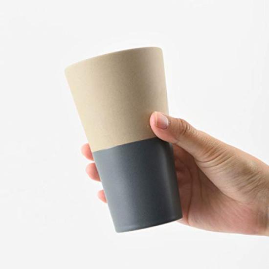 BRUNO Ceramic Beer Simple and Perfect Day Stylish and Keeps Cold or Water Bottle with Tumbler, White, Slim, Father's Gift, Cute, Hot, Lid,