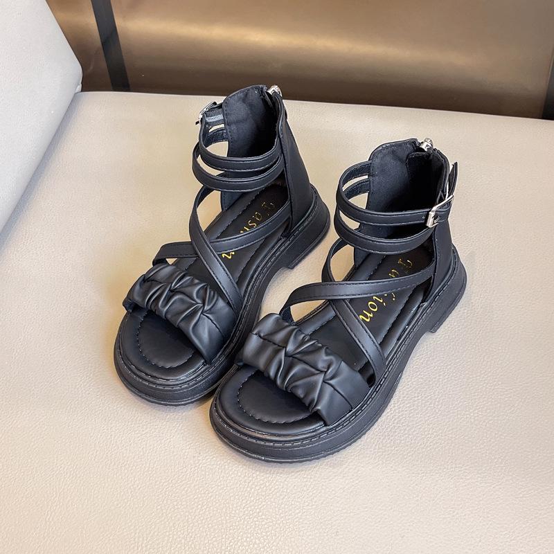 Fairy Style Roman Sandals - Soft Sole, Thick-Soled, Versatile Flat Beach Shoes for Summer 2026.