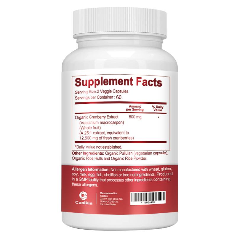Coolkin Cranberry Capsules - 500mg - Urinary Tract Health