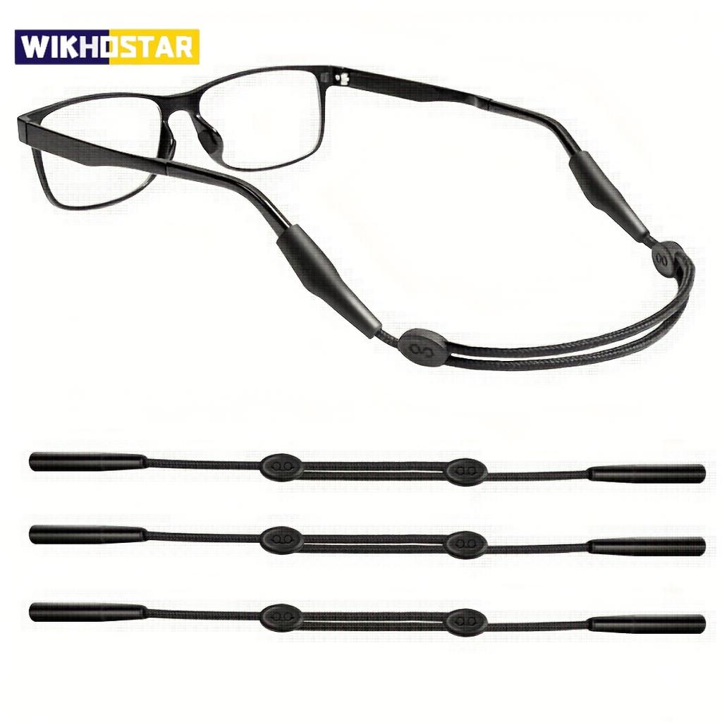 3 Stück Brillenband Sportbrillen-Trägerband für Damen Herren, Verstellbares Sonnenbrillenband Augenbrillen-Kordelband