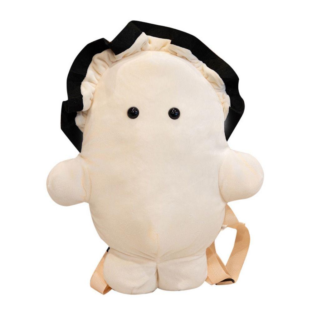 White Oyster Animals Oyster Bag Huggable Doll Oyster Shoulder Bag Plush Oyster Backpack  Students
