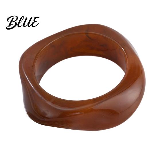 Eco-friendly Resin Bracelet Translucent Bracelet Exaggerated Irregular Shape Retro Lightweight