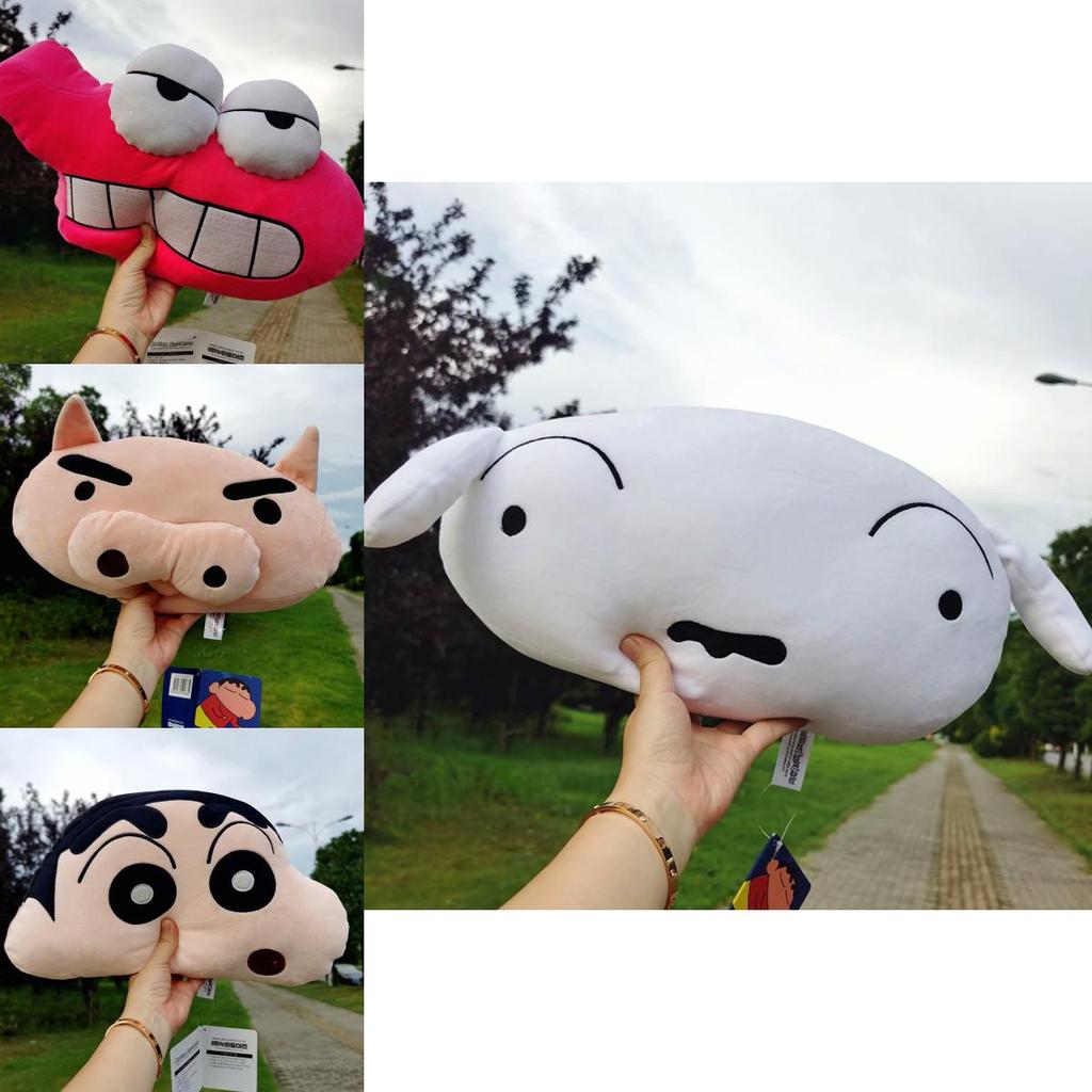 Crayon Shinchan Plush Car Headrest Pillow With Pp Cotton For Vehicle Seat Decor Special Characters Included