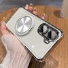 For MI POCO X7 Pro Case Transparent Electroplating 360° Rotating Bracket TPU Anti-fall Cover For Redmi turbo4 Note 14 Pro 5G