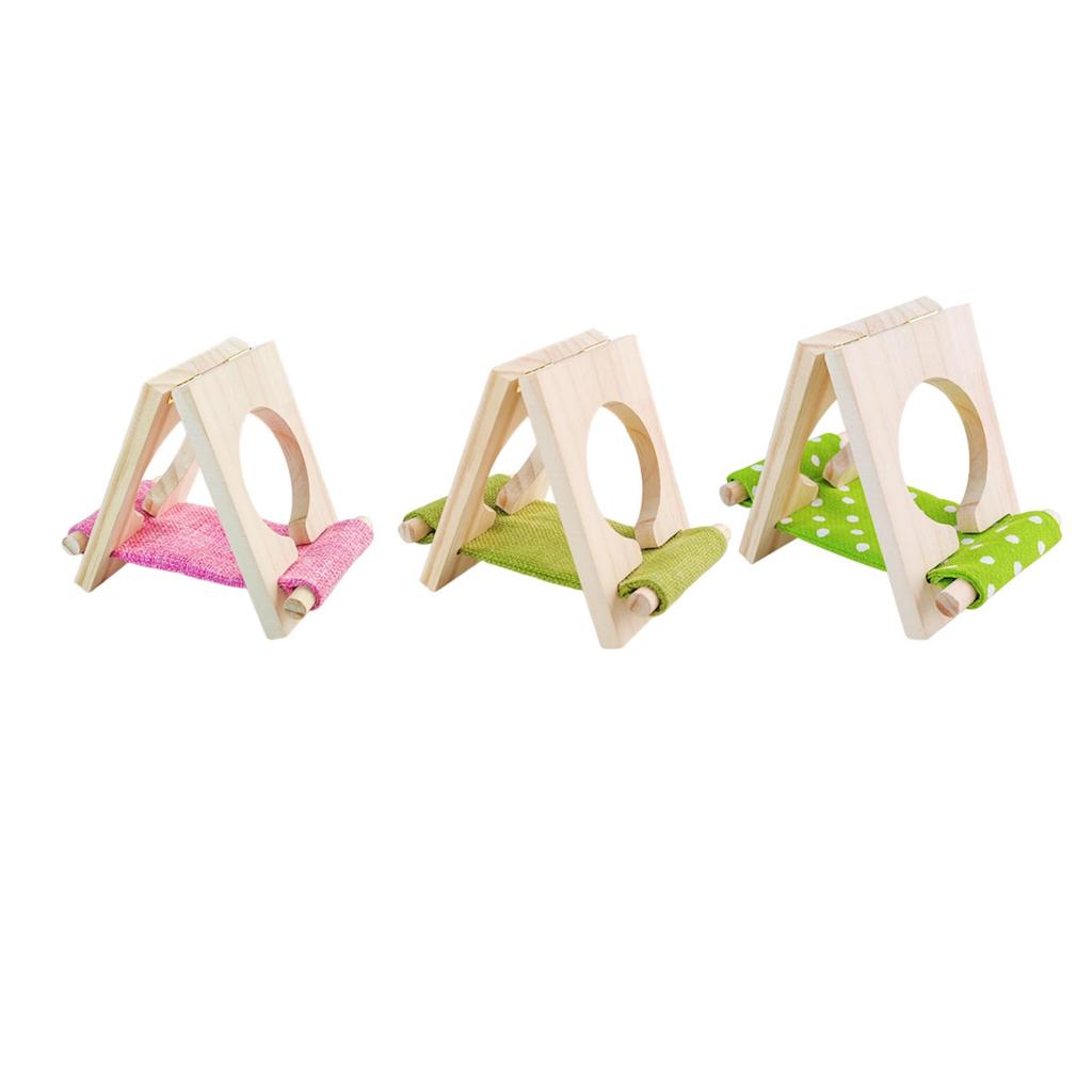 Cozy Wooden Hamster Bed Hideout Tunnel Soft Resting Place for Small Animals Cage Activity Toy