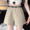 Women's High-Waisted A-Line Casual Suit Shorts - Slimming, Loose, Versatile, Summer Outerwear
