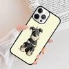 Cartoon Schnauzer Dog Phone Case Cover For iPhone 17 Air 15 16 11 13 14 Pro Max 12 Plus Max Fundas