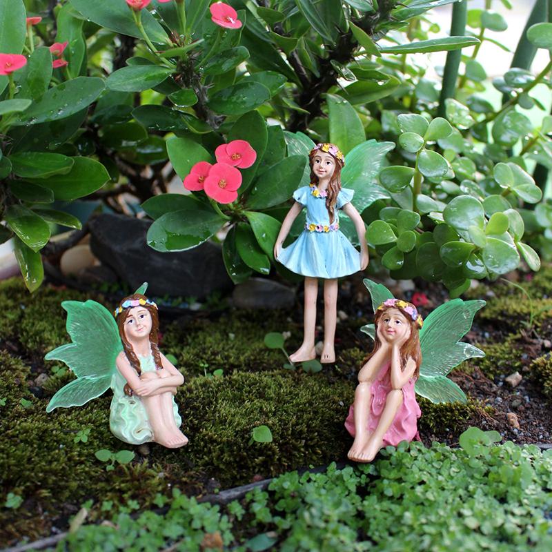 Fairy Garden Accessories Outdoor Indoor, 6Pcs Miniature Fairies Figurines For Pot Plants And Mini Garden Lawn Decorations